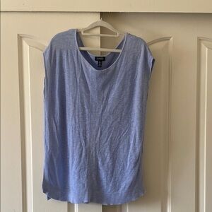 Jones New York Blue Sleeveless Muscle Tee Relaxed Fit